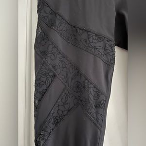 Lululemon leggings with see through lace details. Almost new. Size 8.